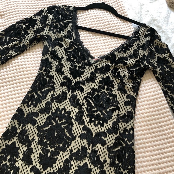 Free People velvet bodycon dress XS - Picture 3 of 4